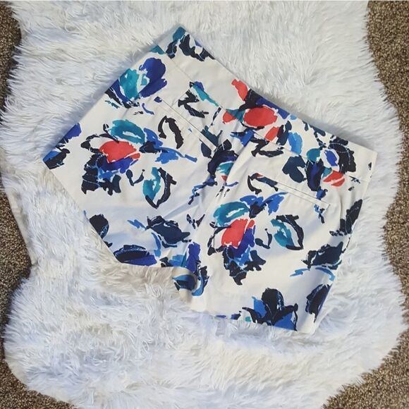 J. Crew Shorts Floral Womens Size 00 Stretch - Picture 2 of 6